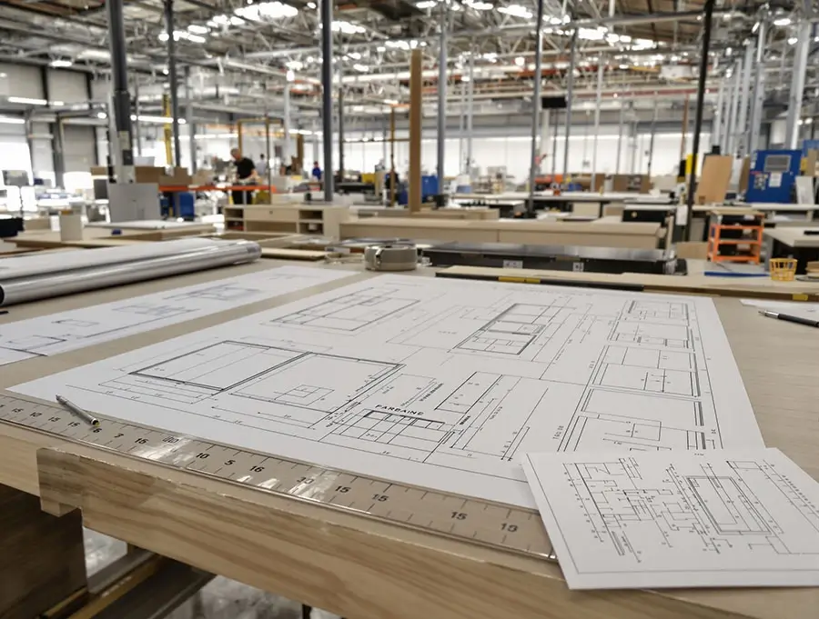 Shop drawing confirmation before cabinet production