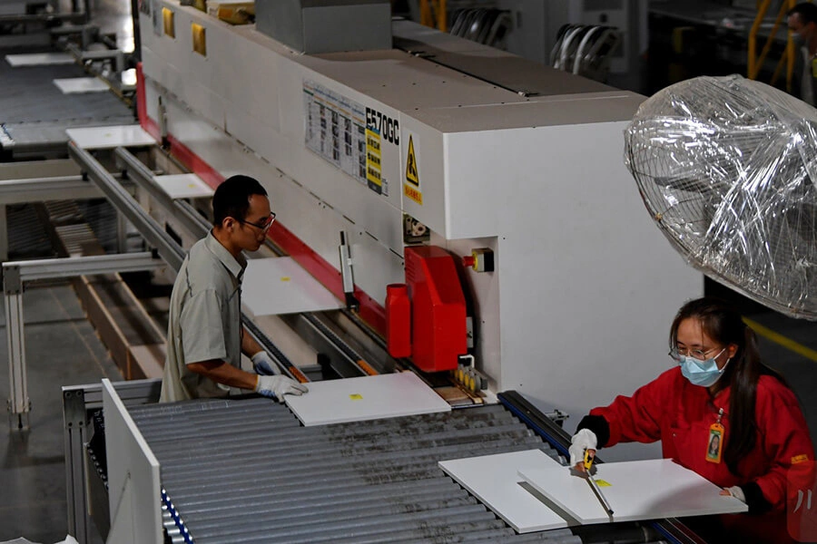 Veyra Luxe cabinet factory production floor